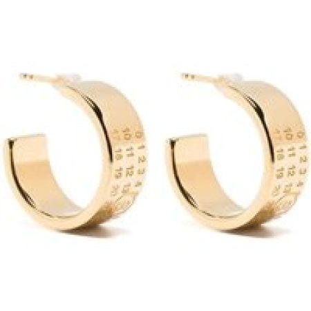 MM6 Maison Margiela Oorbellen - Numeric-Engraved Hoop Earrings in gold