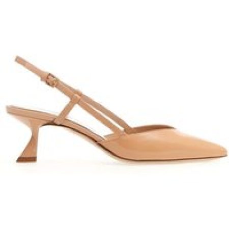 Ninalilou Sandalen - Slingback Vernice Nude Tacco 50 Mm in bruin