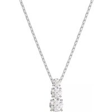 Swarovski Kettingen - Attract Trilogy Necklace Round cut Rhodium plated in silver