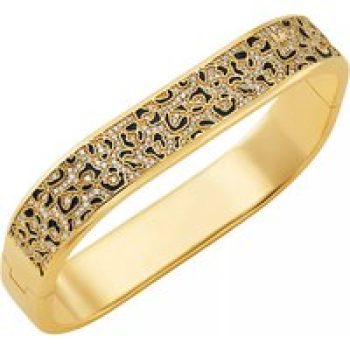 Michael Kors Armbanden - 14K Gold-Plated Cheetah Print Bangle Bracelet in gold