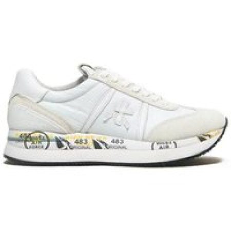 Premiata Low-Top Sneakers - Conny Sneaker In White Suede And Technical Fabric in wit