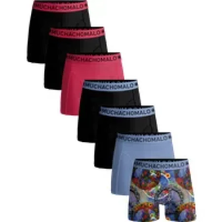 Muchachomalo Heren 7-pack boxershorts print/effen