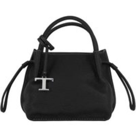 Tod's Bucket bags - Small Black Pebbled Leather Bucket Bag in zwart
