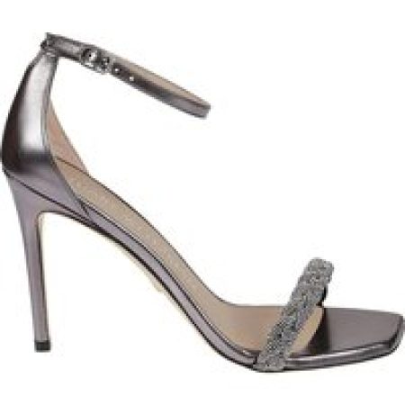 Stuart Weitzman Sandalen - Nudistcurve 100 Highshine Sandals Metallic in staalgrijs