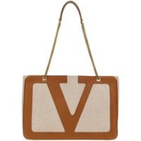 Valentino Garavani Shoppers & Totes - 'Viva Superstar' Midi Shopping Bag in bruin