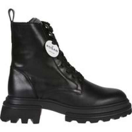 Hogan Boots & laarzen - HOGAN Black leather H674 ankle boots in zwart