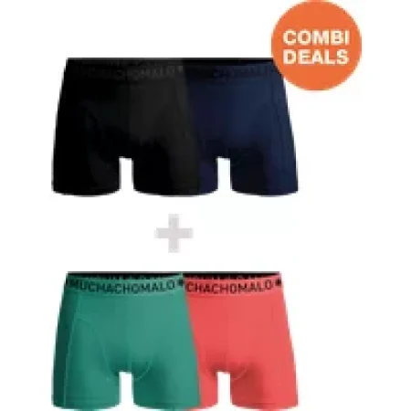 Muchachomalo Heren 2+2-pack boxershorts effen