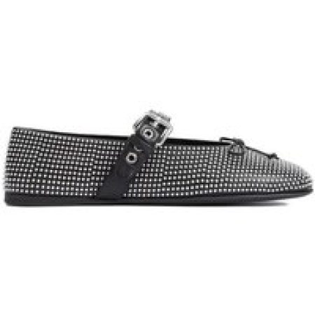 Miu Miu Loafers & ballerina schoenen - Black Calf Leather Ballerina in zwart