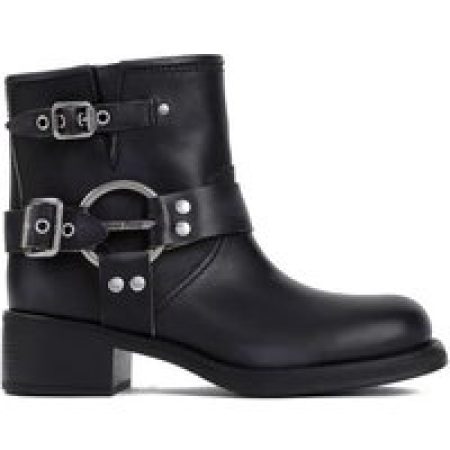 Miu Miu Boots & laarzen - Black Calf Leather Boots in beige