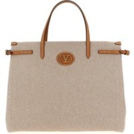 Valentino Garavani Shoppers & Totes - 'Antibes' Big Shopping Bag in beige