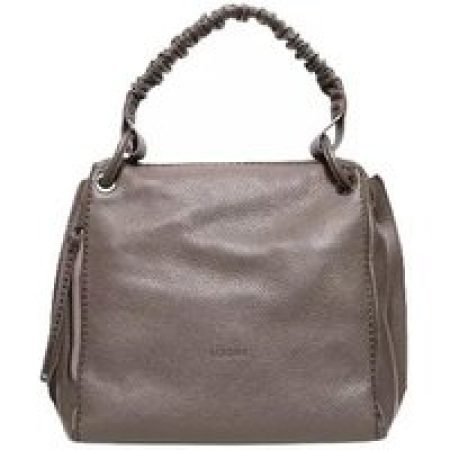 Plinio Visona' Hobo bags - Shoulder Bag With Curled Handle In Mud Textured Le in rood