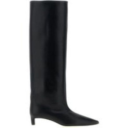 Jil Sander Boots - Knee-High Black Calfskin Leather Boots in zwart