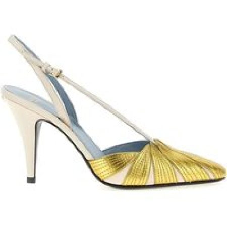 Valentino Garavani Hoge hakken - 'Foliefoliage' Slingback in goud