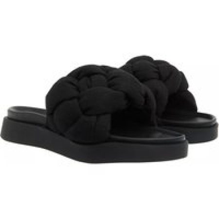 INUIKII Slippers - Oversized Lino Braid in zwart