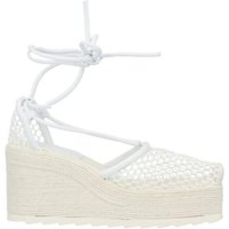 Bottega Veneta Sandalen - Stretch Espadrille Wedges in wit