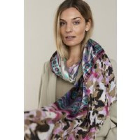 Summum 8s937-8502 scarf paisley marble print scarf