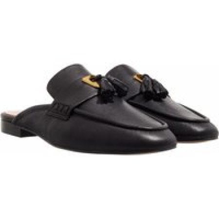 Coccinelle Slippers - Loafer Open Back Smooth Leather in zwart