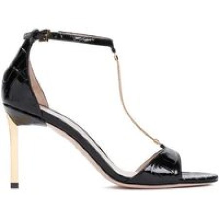 Tom Ford Sandalen - Black Croco Embossed Leather Sandals in zwart