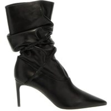 René Caovilla Boots - Rhinestone Nappa Ankle Boots in zwart