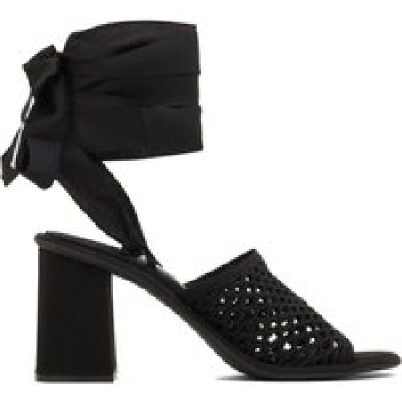Miu Miu Sandalen - Miu Miu Macrame Sandals in zwart