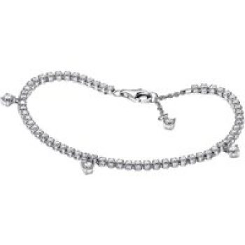 Pandora Armbanden - Glitzertropfen-Tennisarmband in silver