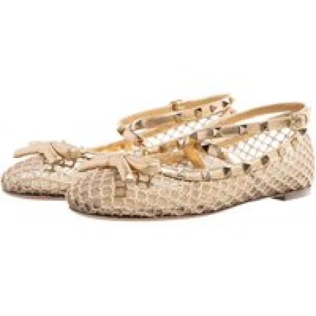 Valentino Garavani Loafers & ballerina schoenen - Ballerina Rockstud 05 in goud