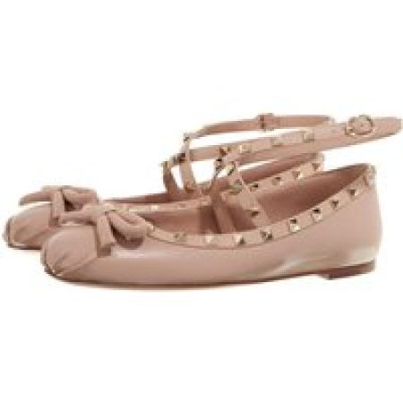 Valentino Garavani Loafers & ballerina schoenen - Ballerina Rockstud in poeder roze