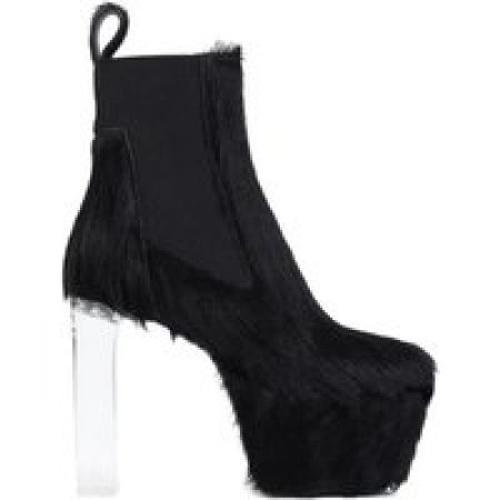 Rick Owens Boots & laarzen - Black Fur Minimal Grill Beatle 65 Boots in zwart