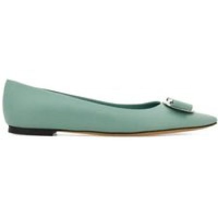 Salvatore Ferragamo Loafers & ballerina schoenen - Ballerinas Summer Bow Green in groen