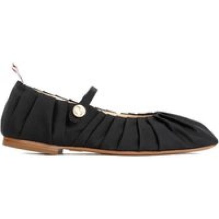 Thom Browne Loafers & ballerina schoenen - Black Silk Ballerina in zwart