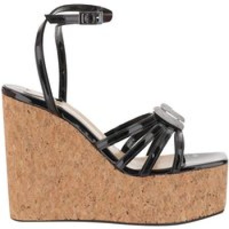 Mach&Mach Sandalen - Wedge Sandal With Heart Decoration in zwart