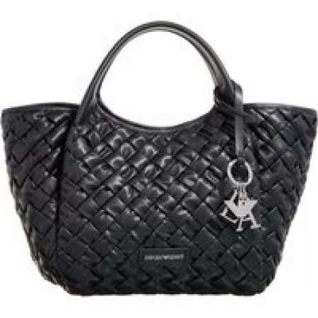 Emporio Armani Shoppers - Shopping M Simil Nappa Intrecc in zwart