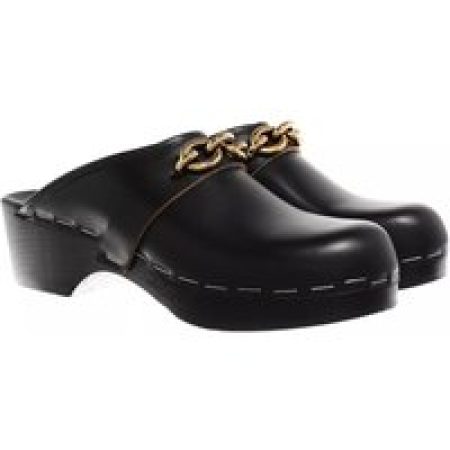 Saint Laurent Slippers - Le Maillon Clogs Leather in zwart