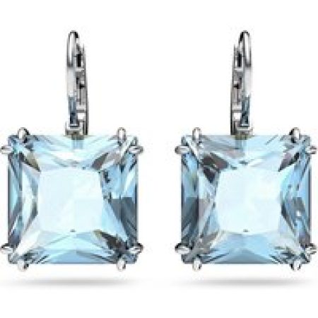 Swarovski Oorbellen - Millenia drop Square cut Rhodium plated in silver
