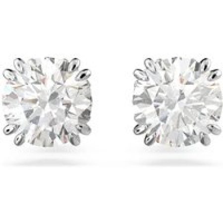 Swarovski Oorbellen - Constella Round cut Rhodium plated in silver