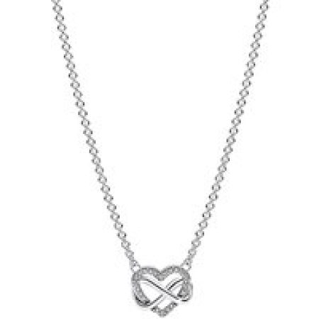 Pandora Kettingen - Sparkling Infinity Heart Collier in silver