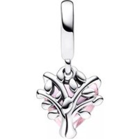 Pandora Charms - Pink Family Tree & Heart Dangle in pink