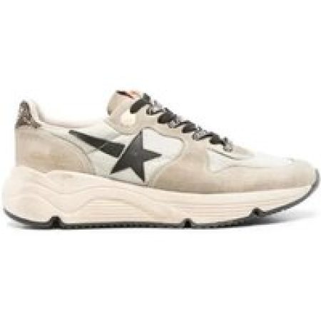 Golden Goose Low-Top Sneakers - Running Sole Lace-Up Sneakers in beige