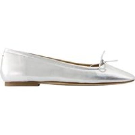 Aeydē Loafers & ballerina schoenen - Delfina Ballerinas - Leather - Silver in wit