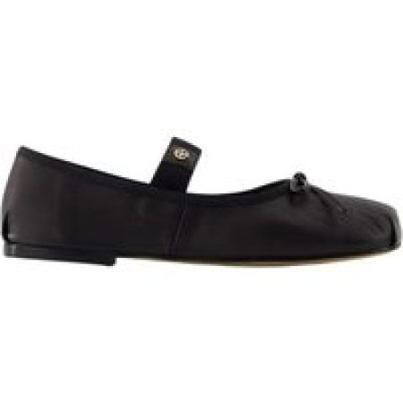 Anine Bing Loafers & ballerina schoenen - Jolie Ballerinas - Leather - Black in zwart