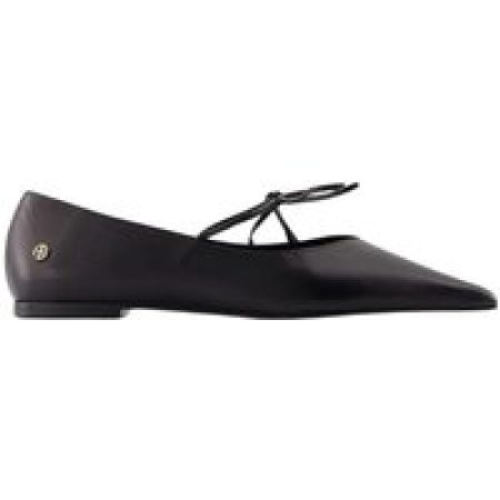 Anine Bing Loafers & ballerina schoenen - Nikki Ballerinas - Leather - Black in zwart