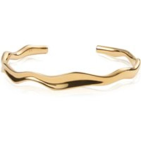 Mockberg Armbanden - Wavy Bolded Cuff Armband in gold