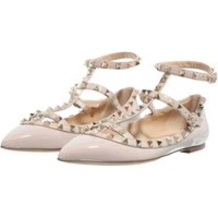 Valentino Garavani Loafers & ballerina schoenen - Rockstud Ballerina in grijs