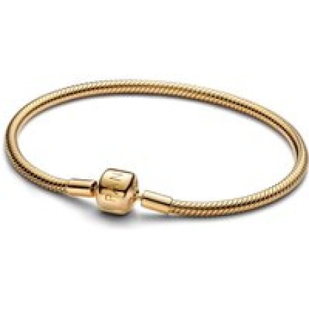 Pandora Armbanden - Barrel Clasp Snake Chain Bracelet in gold