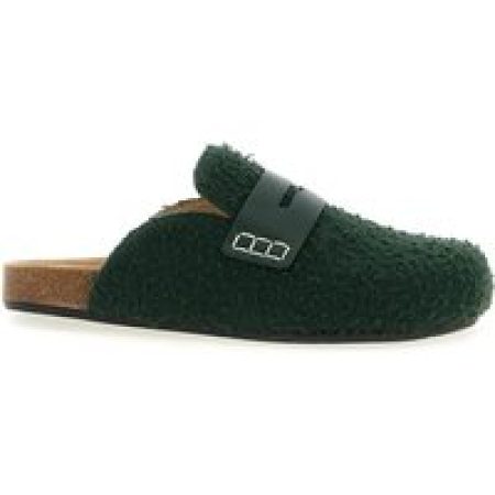 J.W.Anderson Slippers & Mules - 'Felt Loafer' Mules in groen