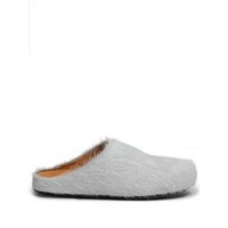 Marni Slippers - Hair Calfskin Mules in grijs