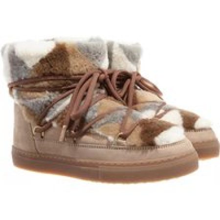 INUIKII Boots & laarzen - Shearling Patchwork in bruin