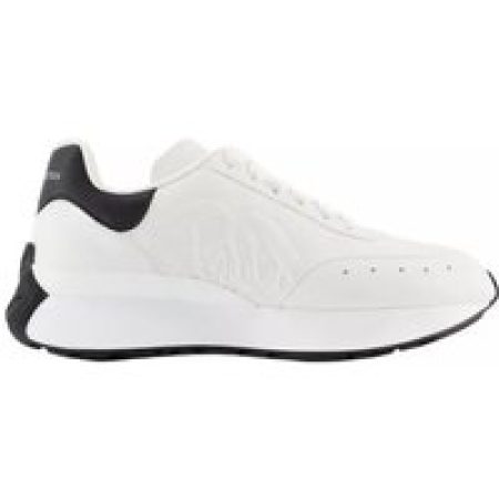 Alexander McQueen Sneakers - Sprint Runner Sneakers  - Leather - White/Black in wit