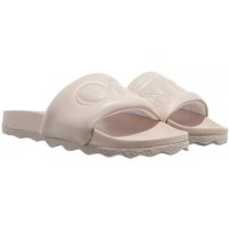 Off-White Slippers - Bookish Leather Sponge Slider in crème