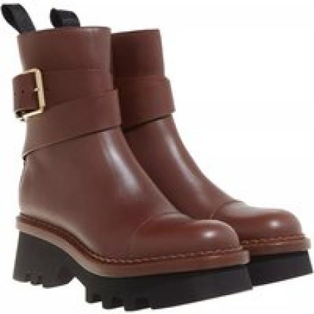 Chloé Boots & laarzen - Owena Ankle Boots Smooth Leather in bruin